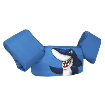 08 HappySwimmer - Puddle jumper zwembandjes/zwemvest voor peuters en kleuters met Haai