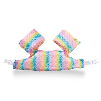 Puddle jumper zwembandjes/zwemvest voor peuters en kleuters met Regenboog print