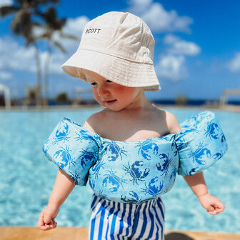 Puddle jumper zwembandjes/zwemvest voor peuters en kleuters met krab print