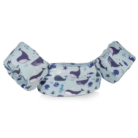 Puddle jumper zwembandjes/zwemvest voor peuters en kleuters met Walvis print