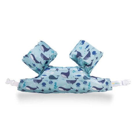 Puddle jumper zwembandjes/zwemvest voor peuters en kleuters met Walvis print