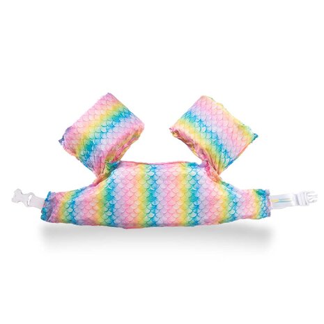 Puddle jumper zwembandjes/zwemvest voor peuters en kleuters met Regenboog print