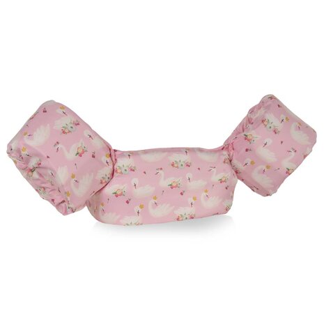 Puddle jumper zwembandjes/zwemvest voor peuters en kleuters met Zwaantjes print